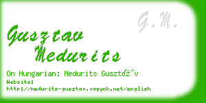 gusztav medurits business card